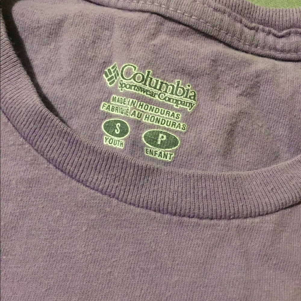 Long sleeve Columbia t shirt purple Ysmall - Picture 3 of 4